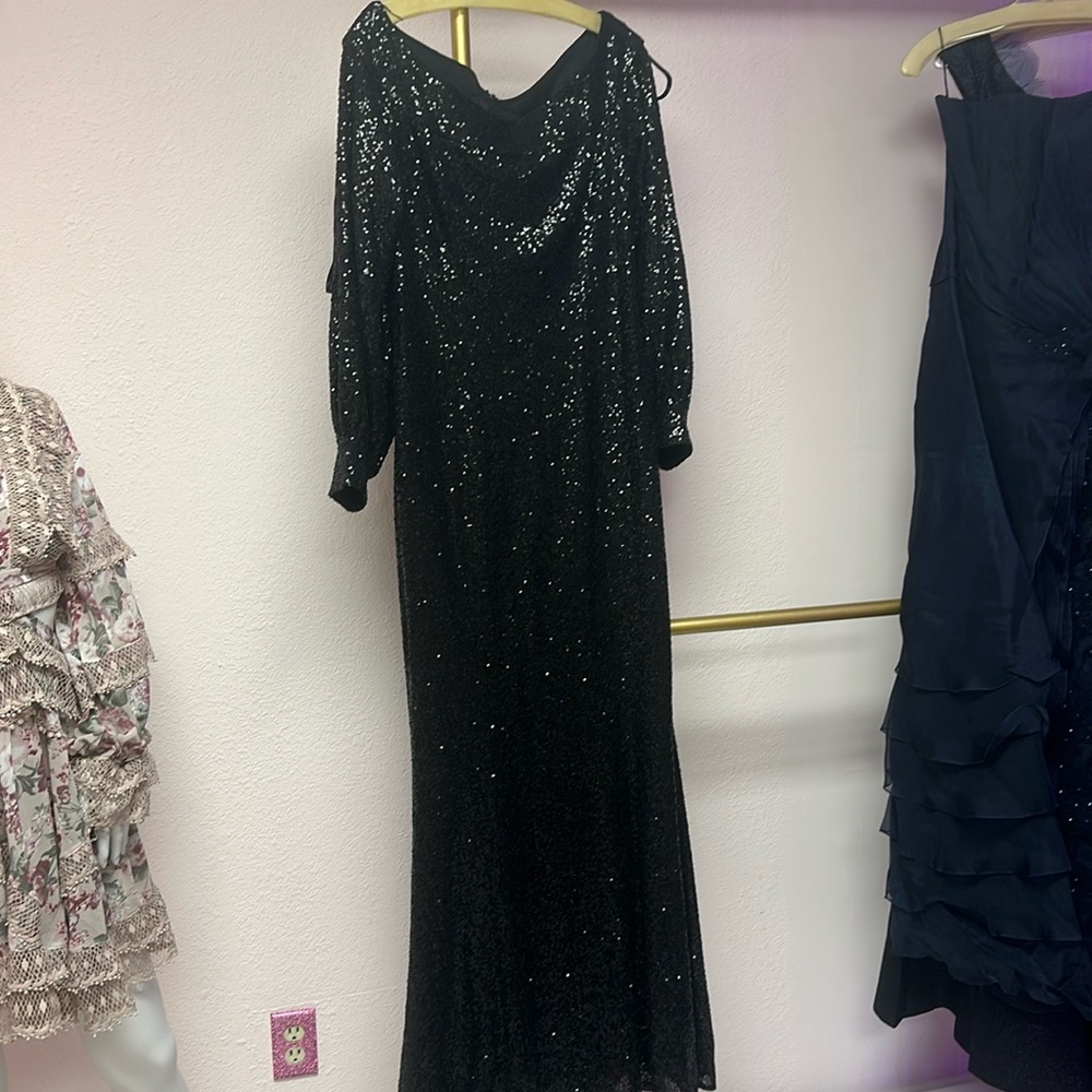 Tom & Linda platt evening dress black size 10